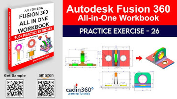 Fusion 360 Tutorial for Beginners – Exercise #26 | 3D Modeling from 2D Drawing - Day 26