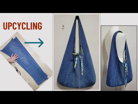DIY  안입는 청바지 리폼/양면가방 만들기/Upcycling jeans/both sides/호보백/Hobo Bag/에코백/Making Eco Bag/refashion