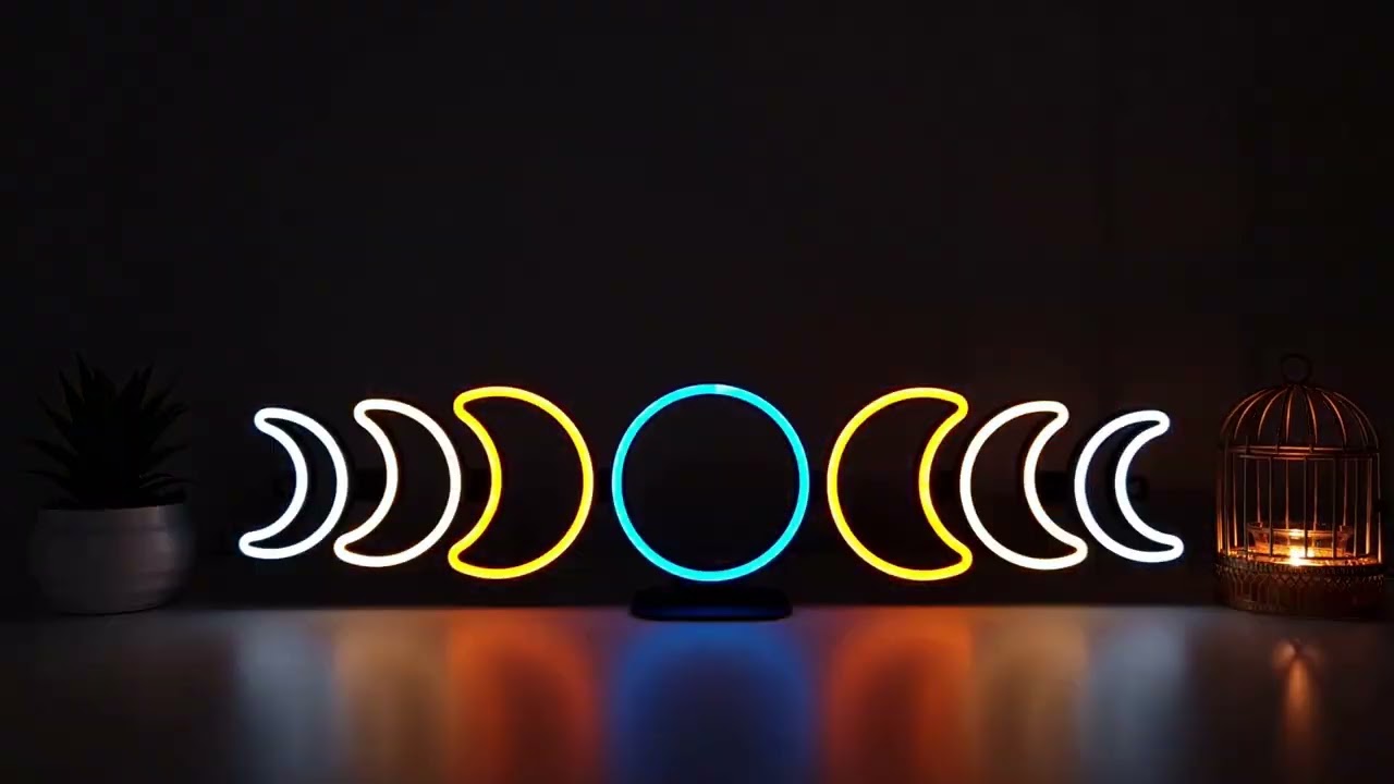 Moon Phases LED Neon Sign #moon #moonlight #moonphases #phase