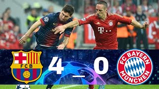 ملخص مباراة برشلونة وبايرن ميونخ 4-0 تشامبيونز ليج 2013 عصام الشوالي Full_HD