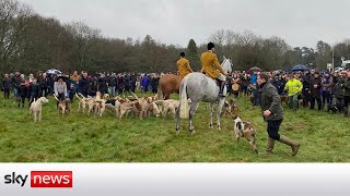 Annual Boxing Day hunt met with jeers and cheers