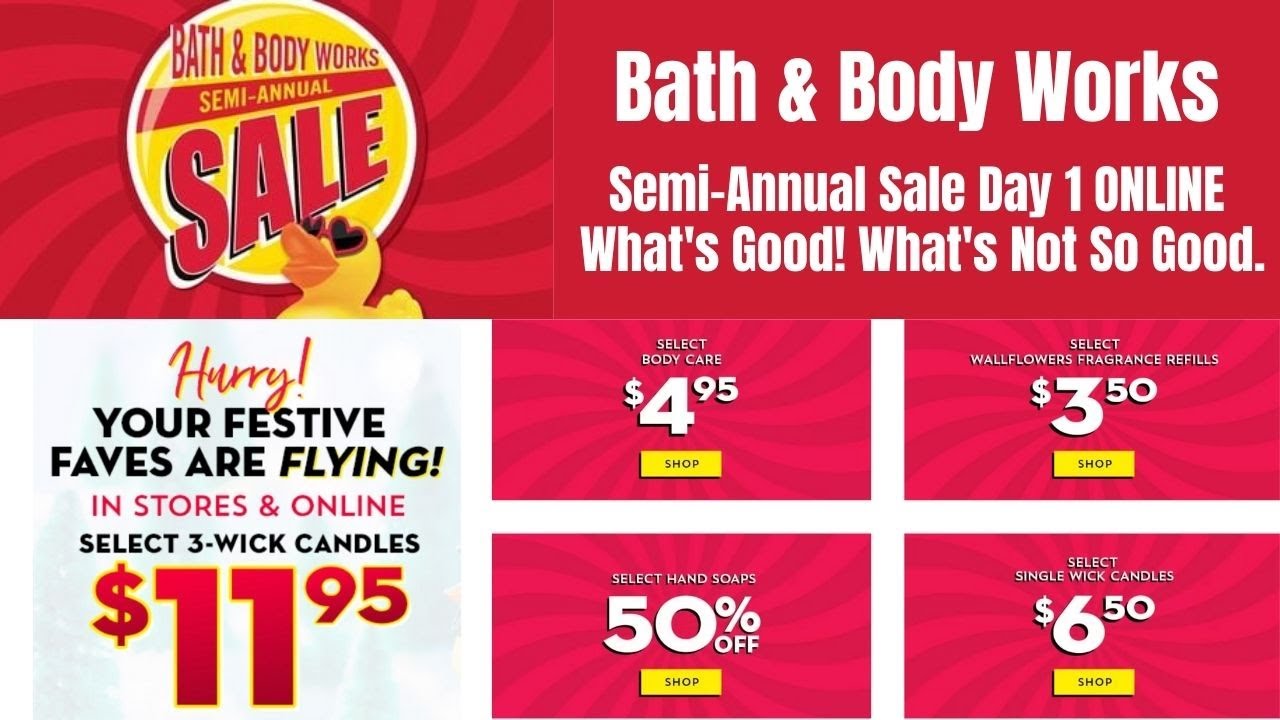 When does Bath and Body Works' annual sale end?