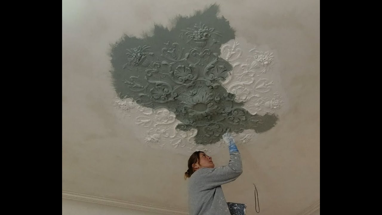 21. \"170 кв. м.\" Покраска потолков и лепнины. Закончили проект. Ноябрь ...