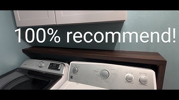 Espresso Floating Shelf- Laundry room hack