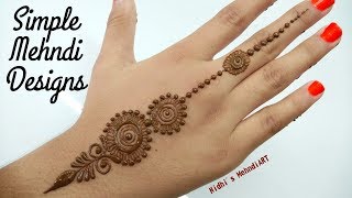 Simple Mehndi Designs For Hands Backside Quick Easy Mehndi Designs For Kids Youtube