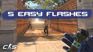 CS2 Overpass - 5 EASY Flashes EVERYONE Should Know!