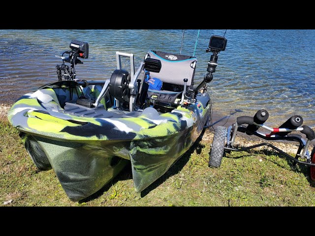 Big Fish 108 Pedal Drive Kayak by 3 Waters Kayaks LIVE BAIT Bass FISHING 