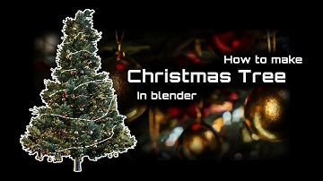 Making of Christmas tree in Blender tutorial | how to make tree | free Mtree add-one for blender