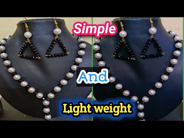 10 mins Diy Necklace. Beaded necklace tutorial. 