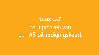 Het Opmaken Van Een A5 Uitnodigingskaart Webbrand