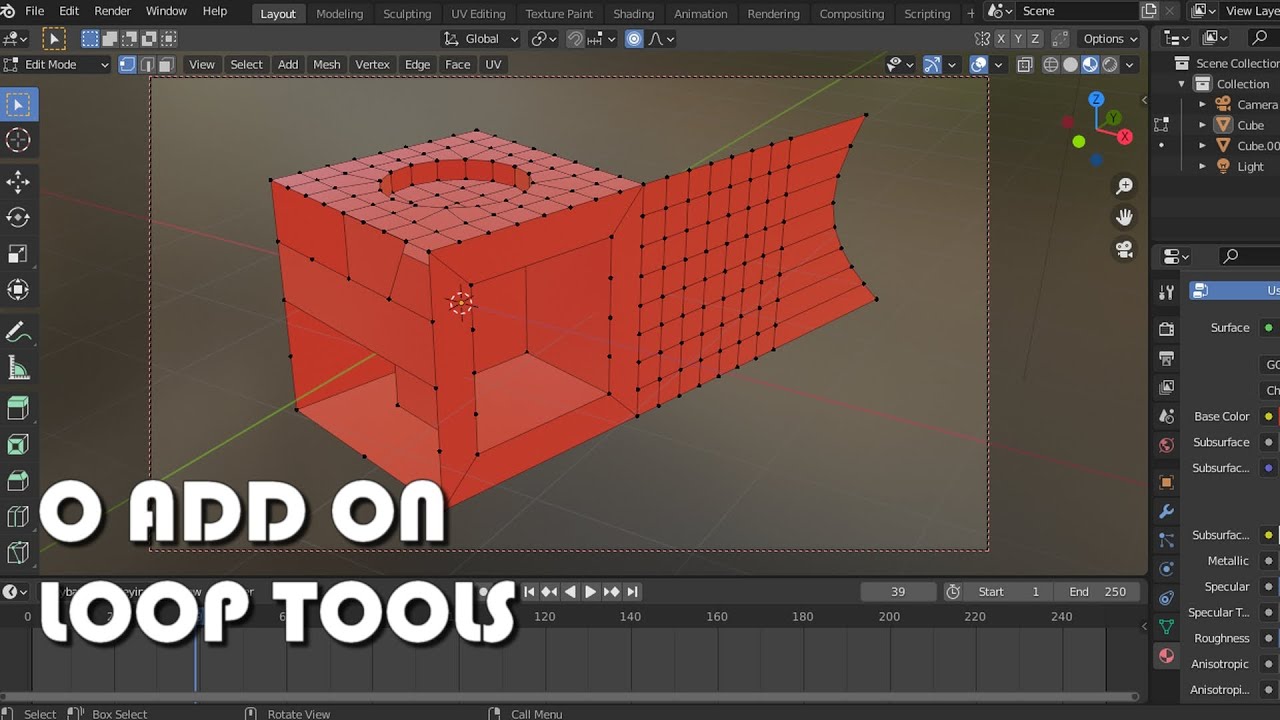 Looptools для blender. Как в блендере открыть меню looptools.