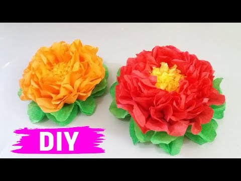 Cara Mudah Membuat Bunga Dari Kertas Krep YouTube