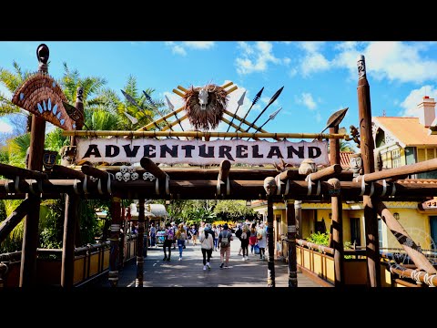 Magic Kingdom Adventureland Walkthrough in 4K | Walt Disney World January 2022 Orlando Florida