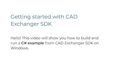 How to build and run a C# example from CAD Exchanger SDK
