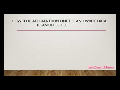 How to Read data from one file and Write data to Another File