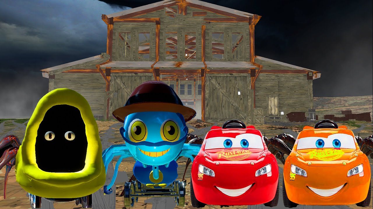 Amazing Upgrade LIGHTNING MCQUEEN MONSTER,MCQUEEN ORANGE MONSTER,DADDY LONG LEGS TRAIN,Bone Thief...