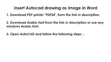 Insert Autocad drawing as image in MS Word