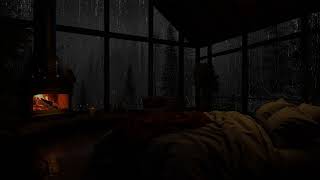 Rain and Fireplace Harmony: Cozy Forest Cabin Ambience for Deep Rest and Relaxation