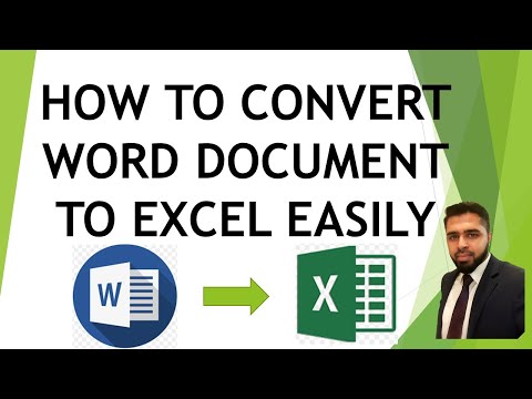 Tutorial on How to Convert Word Document to Excel