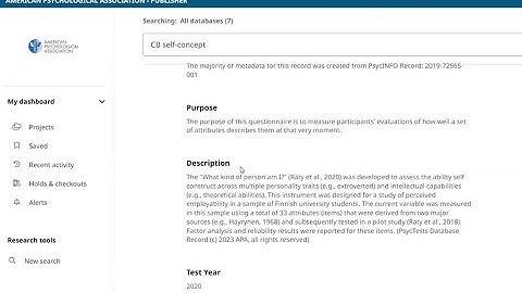 APA PsycTests on EBSCOhost and ProQuest
