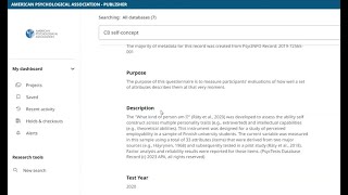 APA PsycTests on EBSCOhost and ProQuest