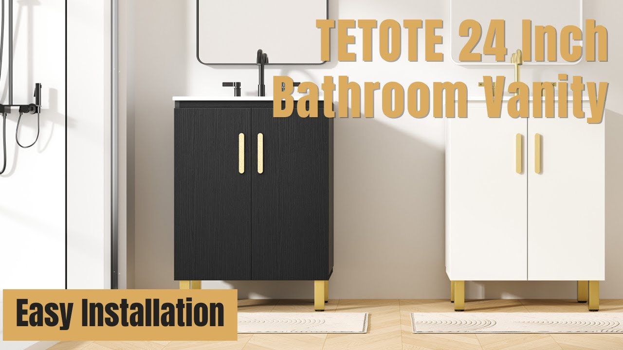 How to Build & Install TETOTE 24 Inch Bathroom Vanity | Easy DIY Guide for Beginners