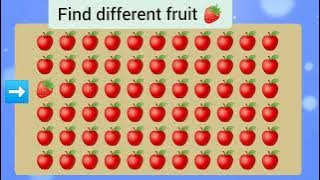 Find different numbers emoji and fruits ๐๐ค