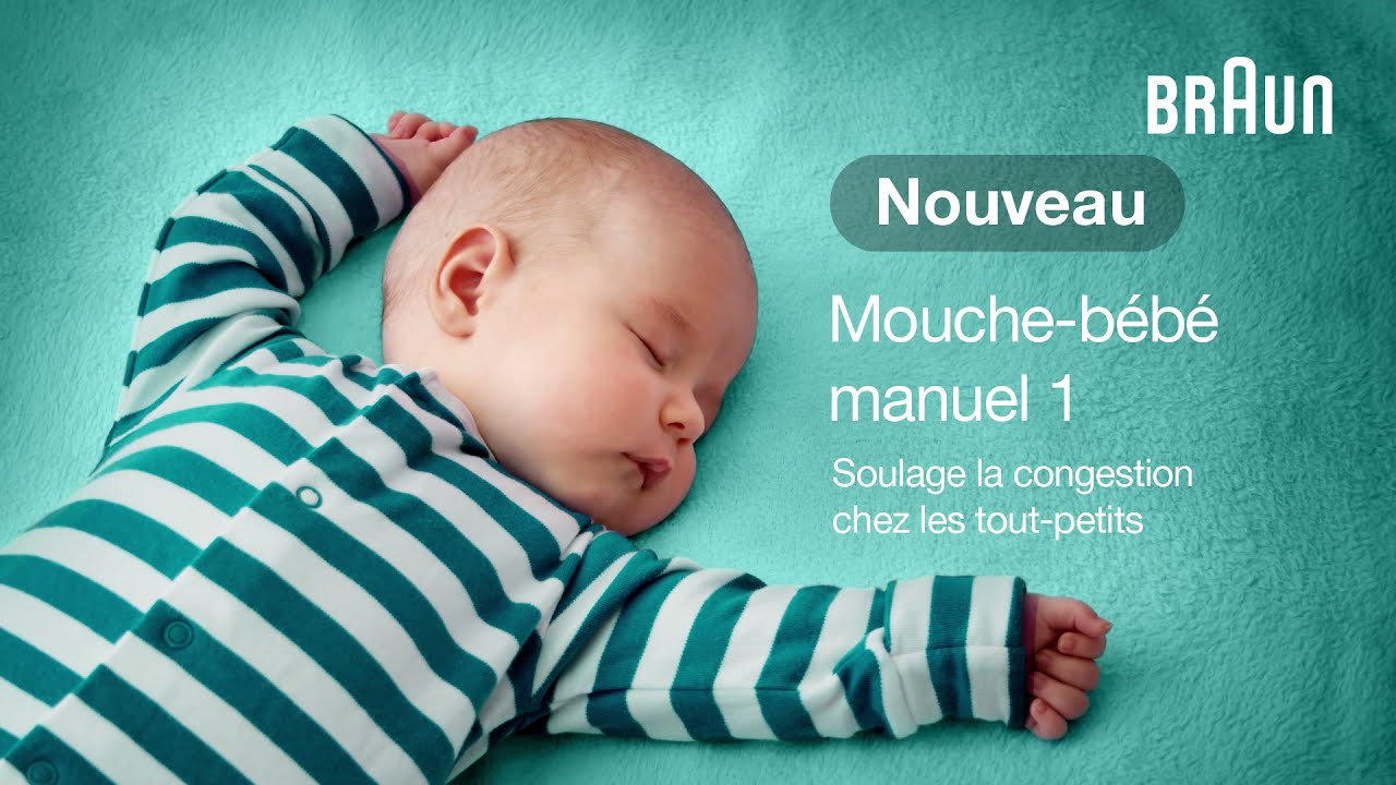 Braun - Mouche-bébé manuel 1 - Élimine le mucus - Soulage le nez bouché -  Puissance d'aspiration manuelle - Convient aux nouveau-nés, aux bébés et  aux enfants - Passe au lave-vaisselle 