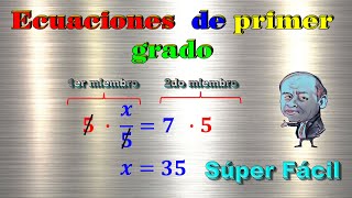 ECUACIONES DE PRIMER GRADO Super Facil ✅ Para principiantes ✅ Ejercicio 3 #ecuaciones #profeguille