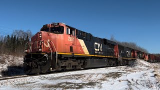 Underpowered or Steep Grade? CN ES44DC 2281 Hauls A Heavy CN 305 Through Blue Bell!