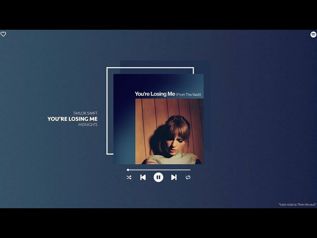 taylor swift - you're losing me (from the vault) (sped up u0026 reverb) class=