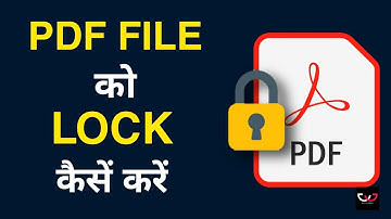 How to Password Protect a PDF File Document | Kisi Bhi PDF File Ko Lock Kaise Kare | Bivu
