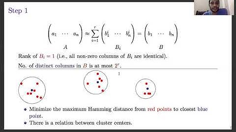 Low-rank binary matrix approximation in column-sum norm