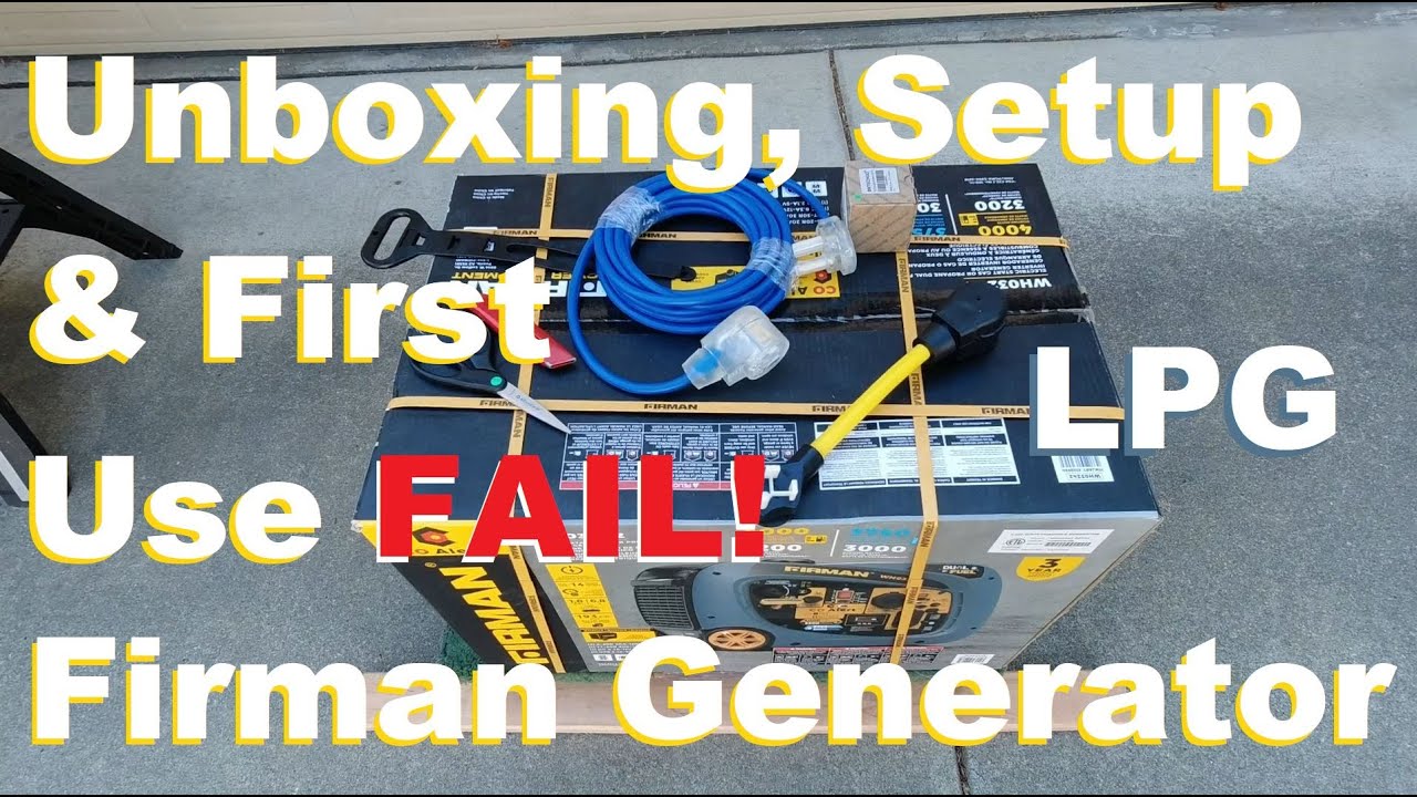 Unboxing, Setup & First Use: Firman LPG Generator - Fail