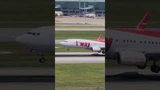 T'way 212 landing Incheon 34L