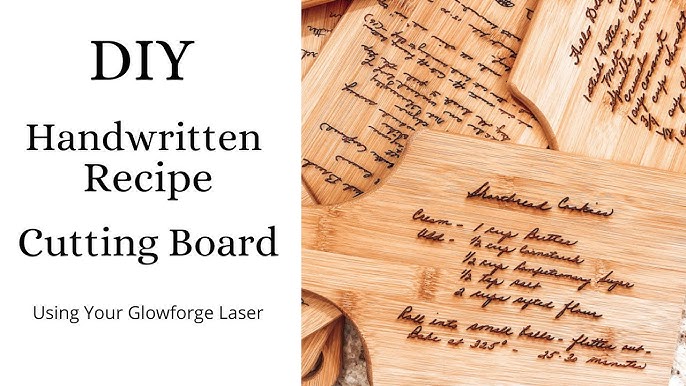 Handwritten Recipe Wooden Cutting Board/Cookbook Stand
