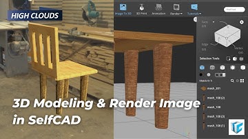 A Simple Chair | 3D Modeling & Render Image in SelfCAD