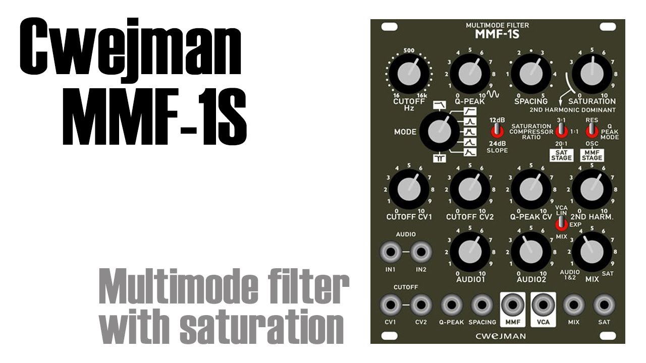 Cwejman MMF-1S マルチモードフィルター　ユーロラック・モジュラー Cwejman MMF-1S multi mode filter - YouTube