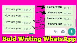 How to make WhatsApp chat unique | bold fonts in WhatsApp |WhatsApp Bold font | WhatsApp Chat Tricks screenshot 4