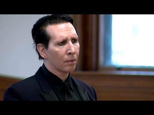 Raw video: Marilyn Manson in New Hampshire courtroom to plead no contest in 2019 incident class=