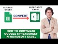 How to download google spreadsheet in Microsoft excel ?