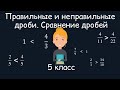 Правильные и неправильные дроби. Сравнение дробей. 5 класс