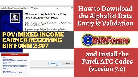 How to Download & Install BIR Alphalist Data Entry & Validation Module (Patch ATC codes) | How-To