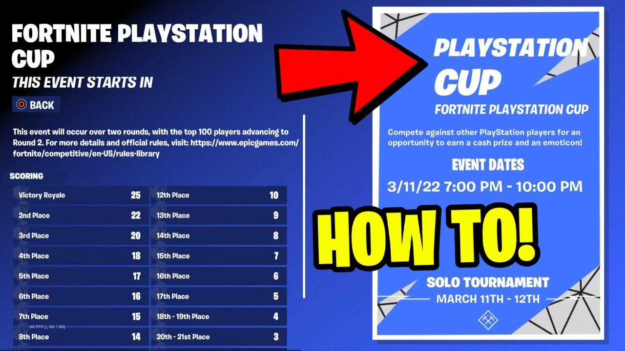 How to Compete in New PLAYSTATION CUP in Fortnite! (PS Cup) YouTube