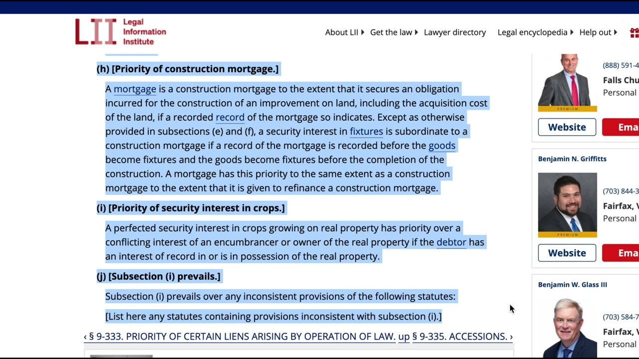 U.C.C. - ARTICLE 9 Part 3 Subpart 3. Priority Final