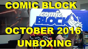 Comic Block October 2016 Unboxing