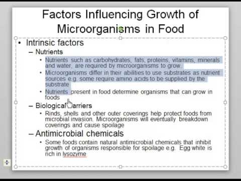 Intrinsic and Extrinsic Factors Affecting Microbial Growth