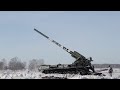 Russia mod  2s7m malka 203mm selfpropelled howitzers live firing 1080p50