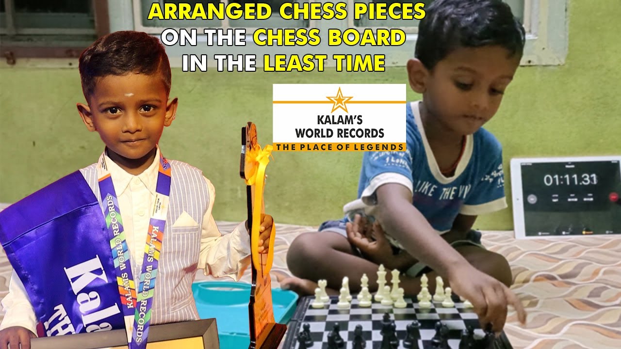 Fastest arrangement of Chess pieces by a kid 