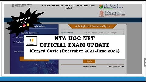 UGC-NET EXAM (MERGED December 2021-June2022) Official Notification Update